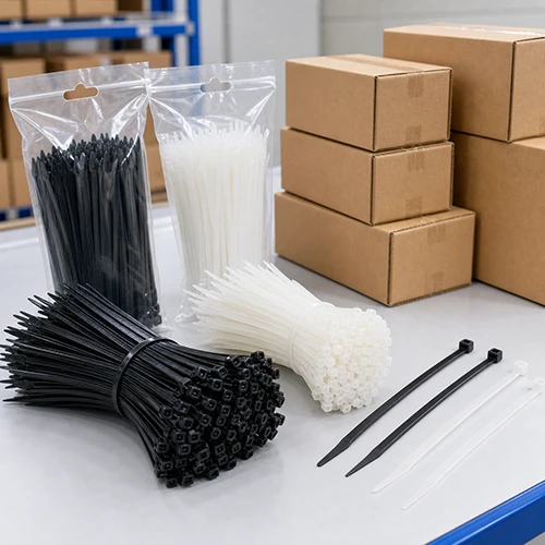 3.6mm intermediate cable ties packed for industrial and distribution supply