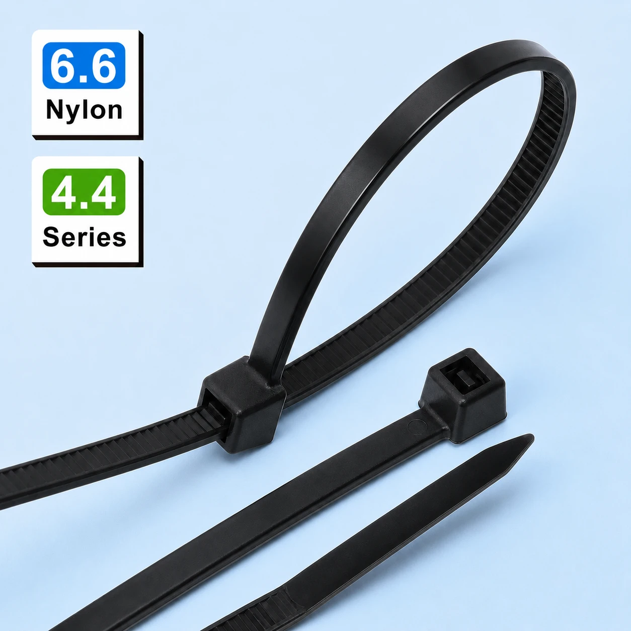 4.4mm standard cable ties made from nylon 6.6 for professional cable management solutions