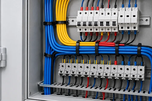 4.8mm standard cable ties used for industrial bundling and factory cable management