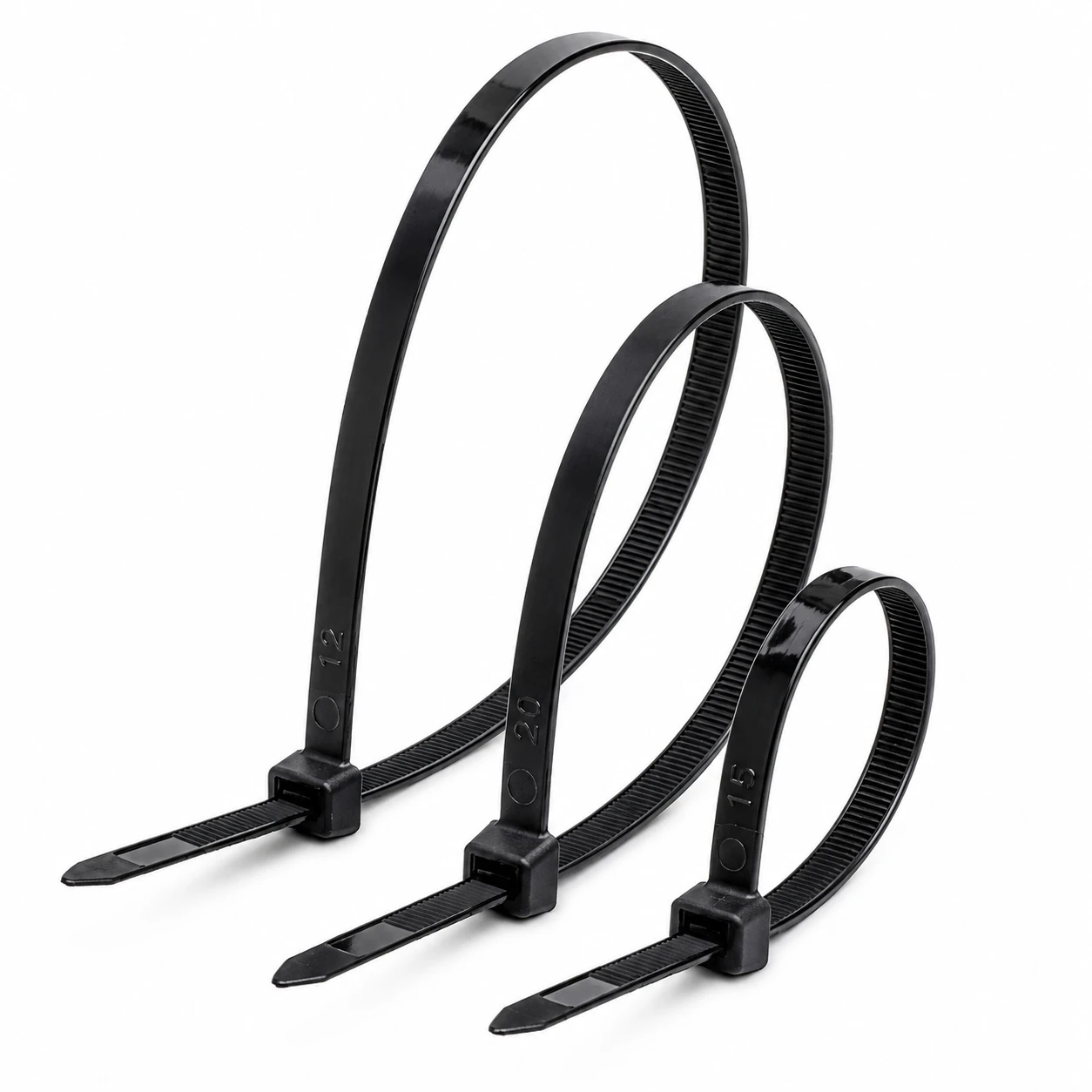 6.6mm nylon and 7.6mm heavy duty cable ties for industrial cable management