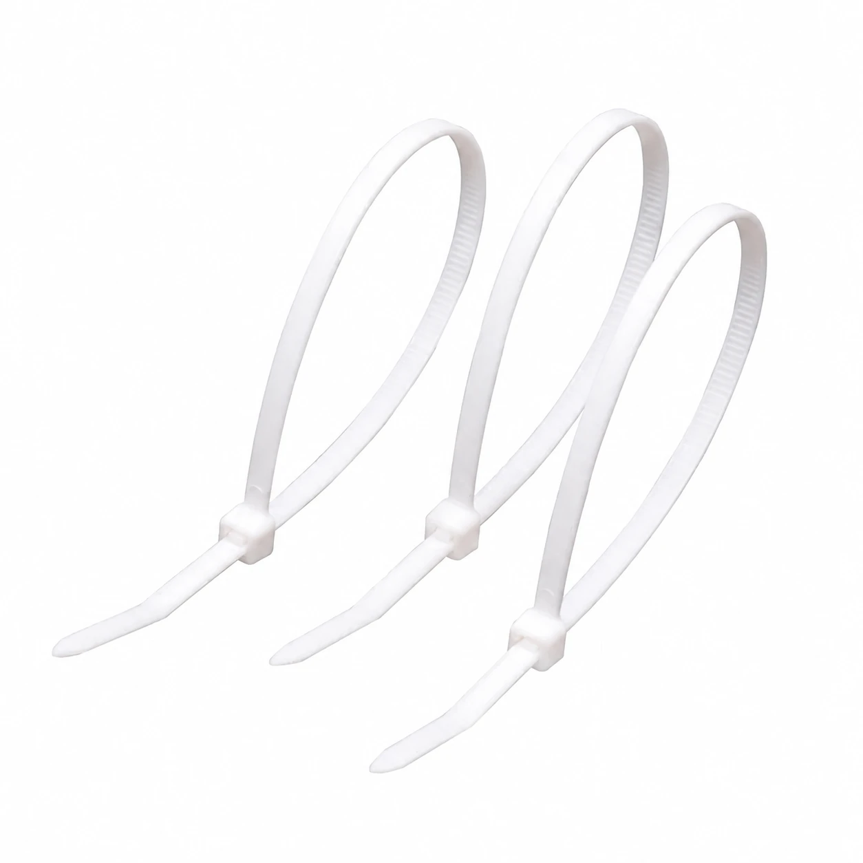 94V-0 grade cable ties in white nylon for electronics and data center wiring