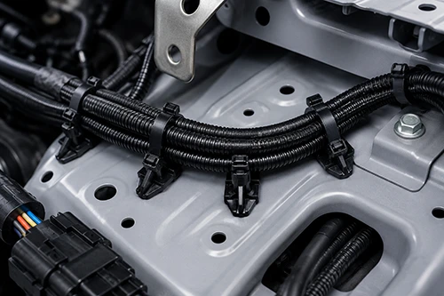 Automotive cable ties 4.6x165 for wire harness fixing on vehicle body panels