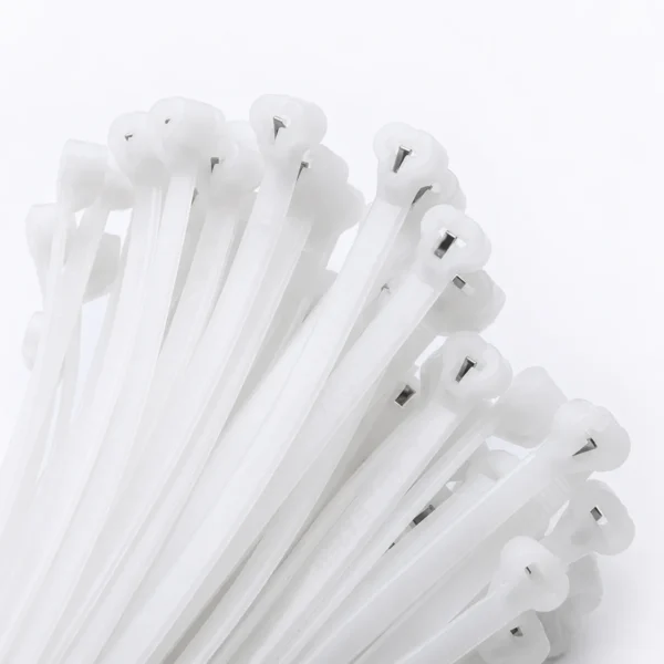 Bulk natural metal pawl cable ties with stainless steel locking inserts