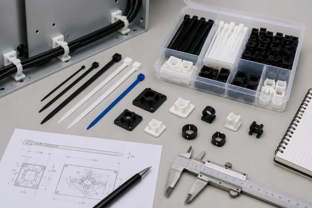 Cable Ties for Medical Applications ordering checklist with sample accessories and engineering tools