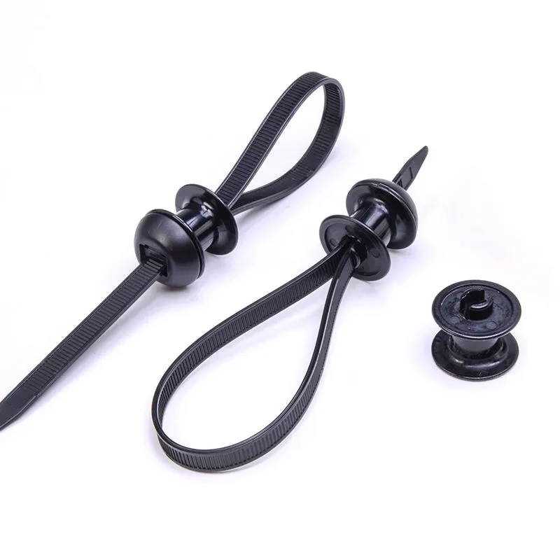 Chassis cable ties with separated head and strap
