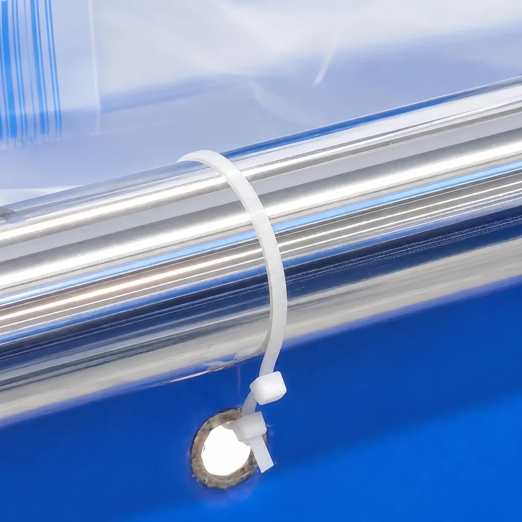 Low temperature resistant cable tie used on equipment