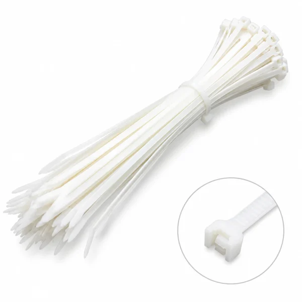 Bundle of low temperature resistant nylon cable ties