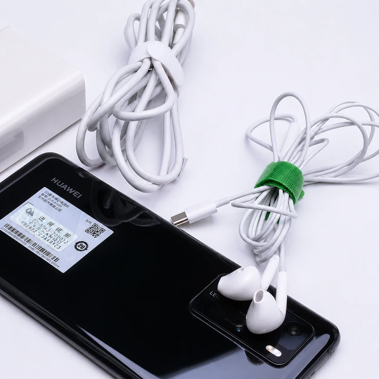 Magic cable ties organizing earphone cables charging cords and electronic accessories