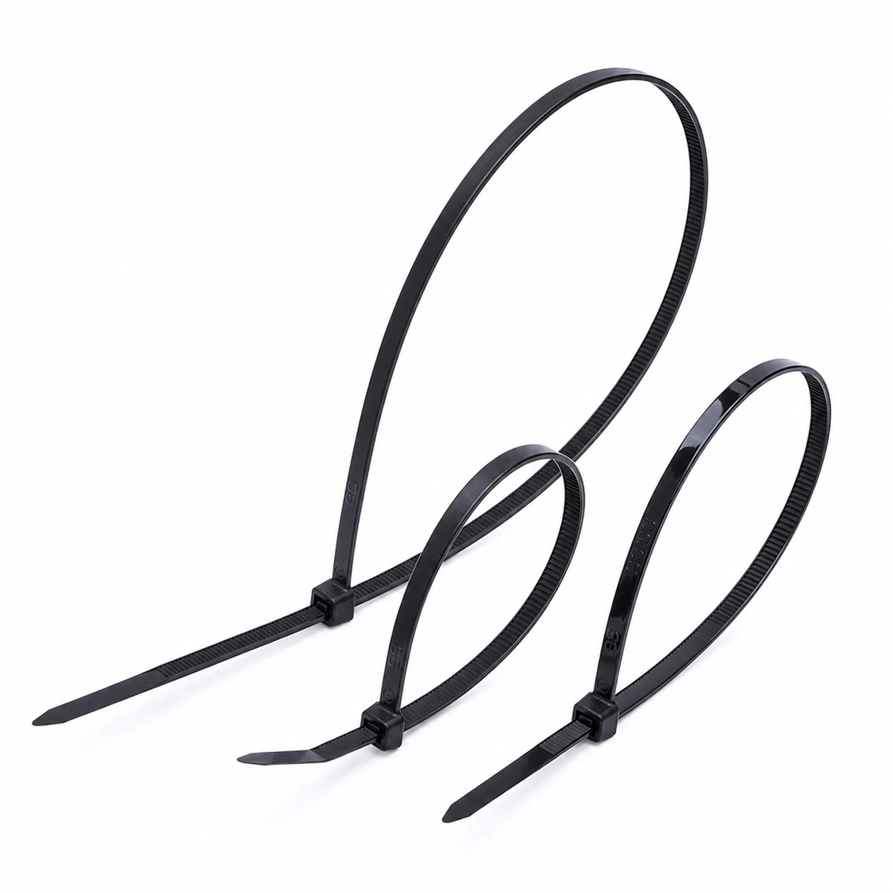4.4mm standard cable ties available in multiple lengths for different cable management needs