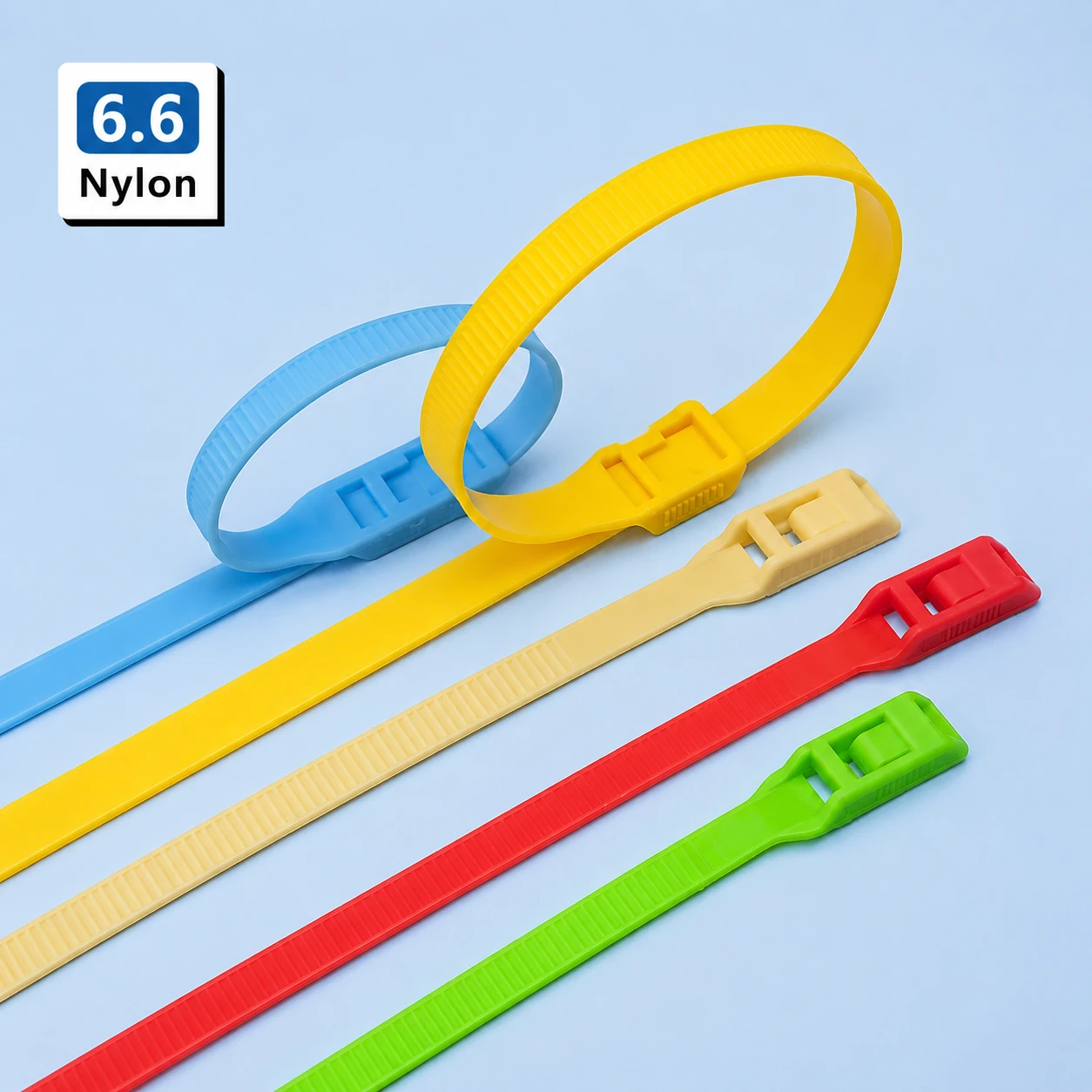 Naughty castle cable ties in colorful PA66 nylon