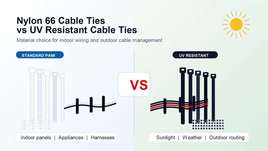 Nylon 66 Cable Ties and UV resistant cable ties material comparison