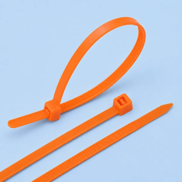 Polypropylene cable ties in orange PP material