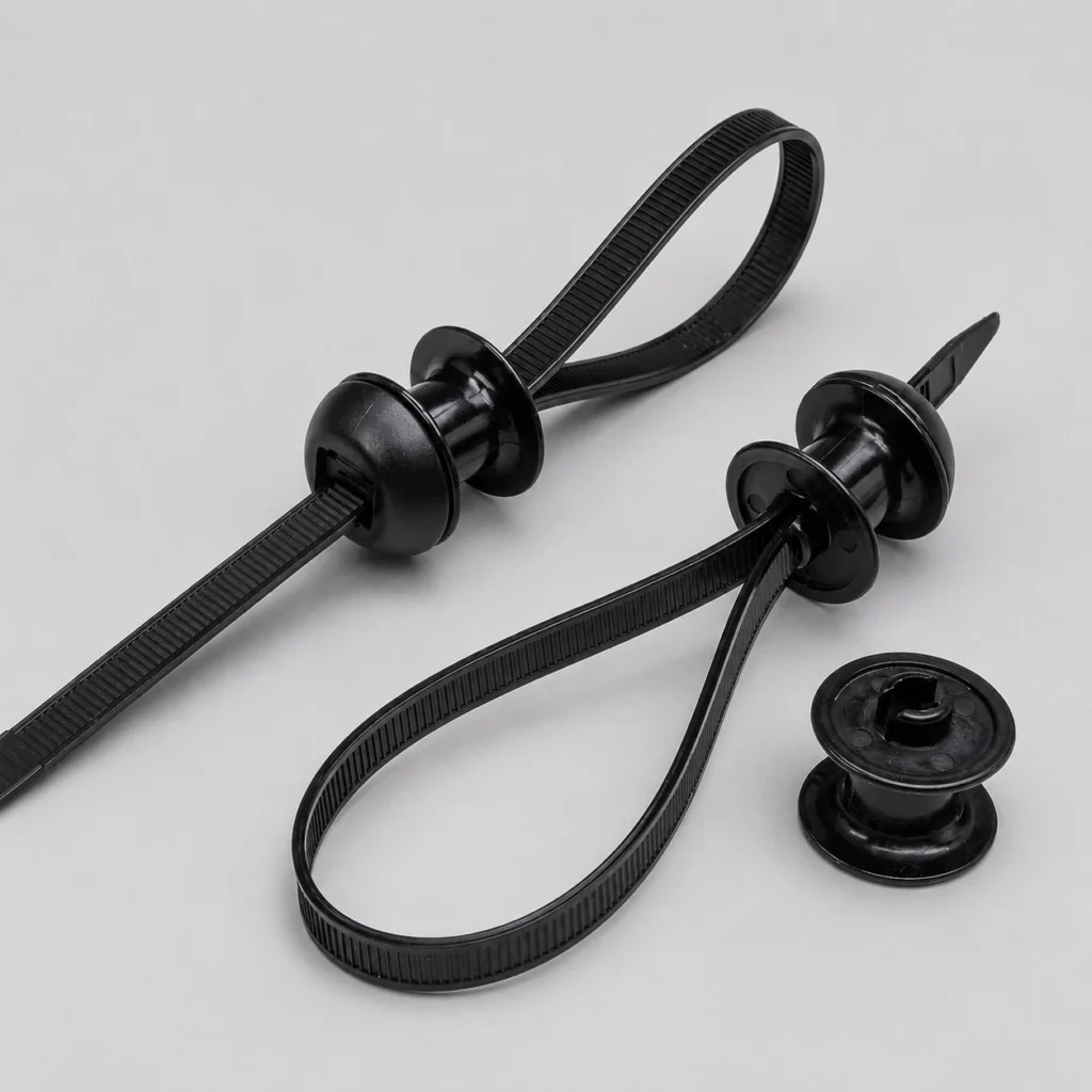 PA6 chassis cable ties with isolation accessories