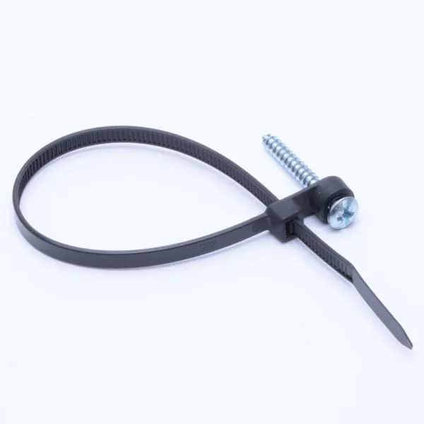 PA66 mountable head cable tie with screw fixing