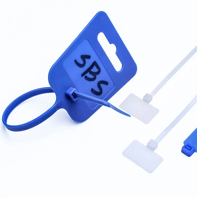 Marker cable ties with writable label for cable identification